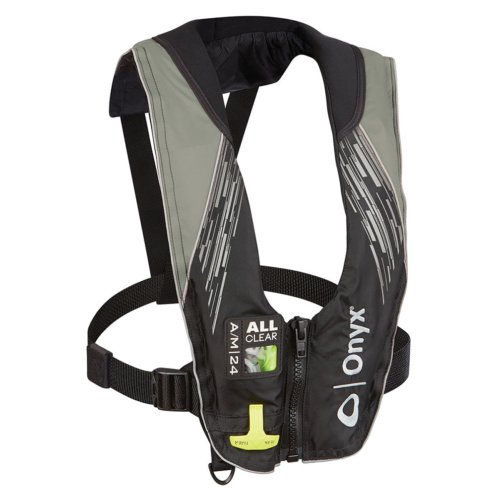 Onyx A/M-24 Series All Clear Automatic/Manual Inflatable Life Jacket - Grey - Adult [132200-701-004-21] - Premium Personal Flotation Devices from Onyx Outdoor - Just $189.99! 