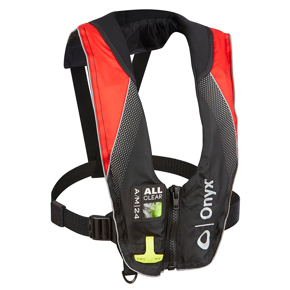 Onyx A/M-24 Series All Clear Automatic/Manual Inflatable Life Jacket - Black/Red - Adult [132200-100-004-20] - Premium Personal Flotation Devices from Onyx Outdoor - Just $178.99! 