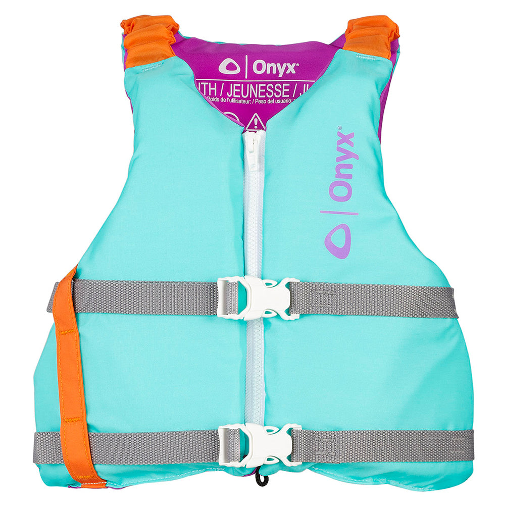 Onyx Youth Universal Paddle Vest - Aqua [121900-505-002-21] - Premium Personal Flotation Devices from Onyx Outdoor - Just $42.99! 