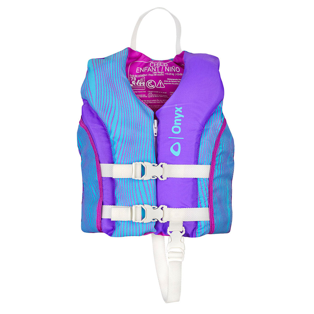 Onyx Shoal All Adventure Child Paddle  Water Sports Life Jacket - Purple [121000-600-001-21] - Premium Personal Flotation Devices from Onyx Outdoor - Just $42.99! 