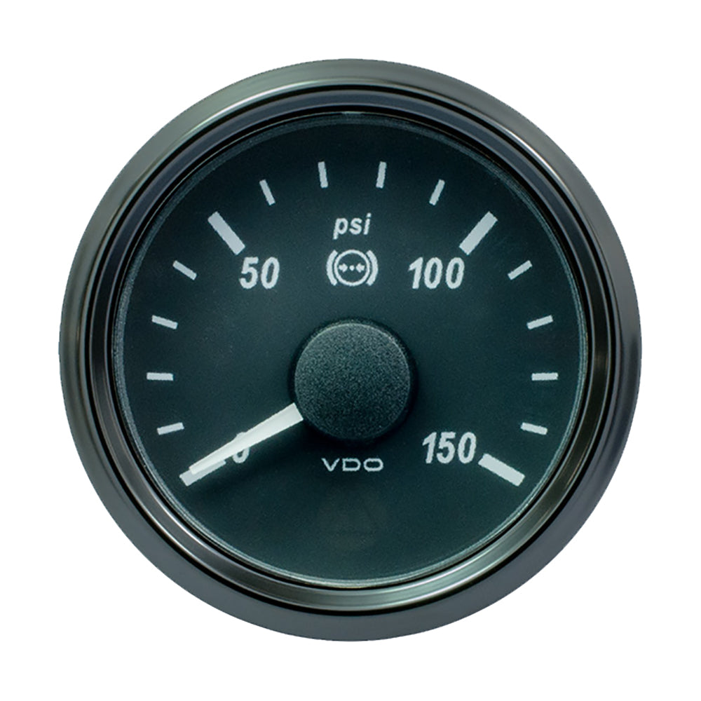 VDO SingleViu 52mm (2-1/16") Brake Pressure Gauge - 150 PSI - 0-180 Ohm [A2C3833480030] - Premium Gauges from VDO - Just $100.99! 