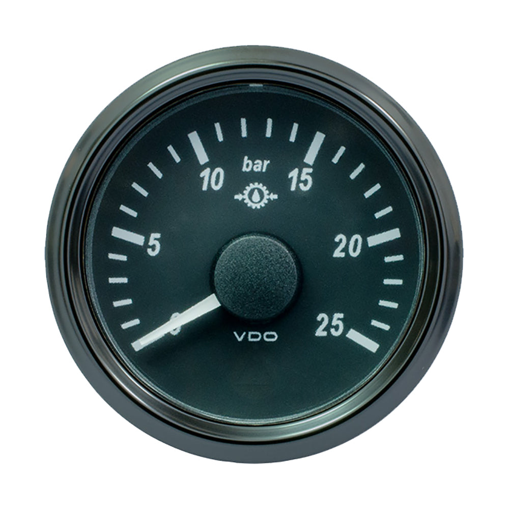 VDO SingleViu 52mm (2-1/16") Gear Oil Pressure Gauge - 25 Bar - 0-180 Ohm [A2C3833460030] - Premium Gauges from VDO - Just $100.99! 