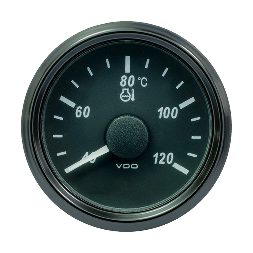 VDO SingleViu 52mm (2-1/16") Water Temp. Gauge - Euro - 120 C - 291-22 ohm [A2C3833330030] - Premium Gauges from VDO - Just $89.99! 