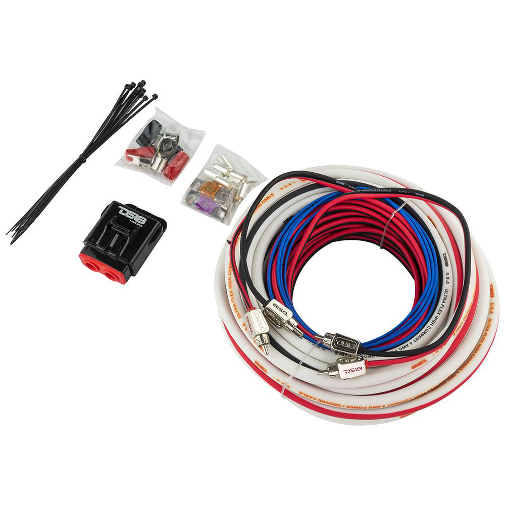 DS18 Hydro Power Amplifier Install Kit - 4GA [MOFCKIT4] - Premium Accessories from DS18 - Just $143.96! 