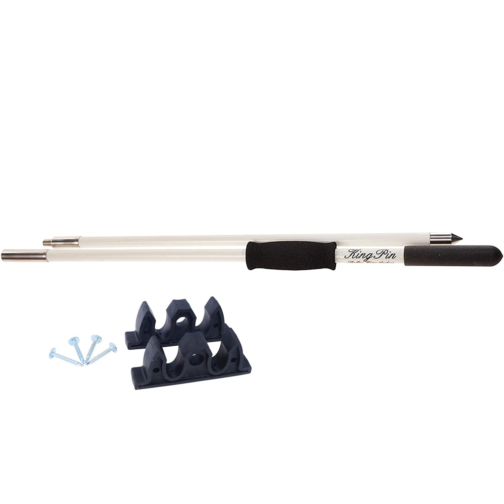 Panther 10 King Pin Anchor Pole - 2-Piece - White [KPP100W] - Premium Anchors from Panther Products - Just $102.99! Shop now at Boat Gear Depot