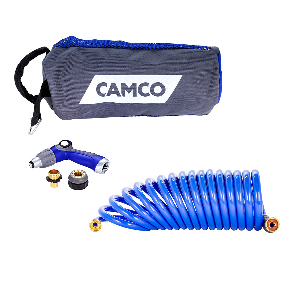 Camco 20 Coiled Hose  Spray Nozzle Kit [41980] - Premium Cleaning from Camco - Just $53.99! 