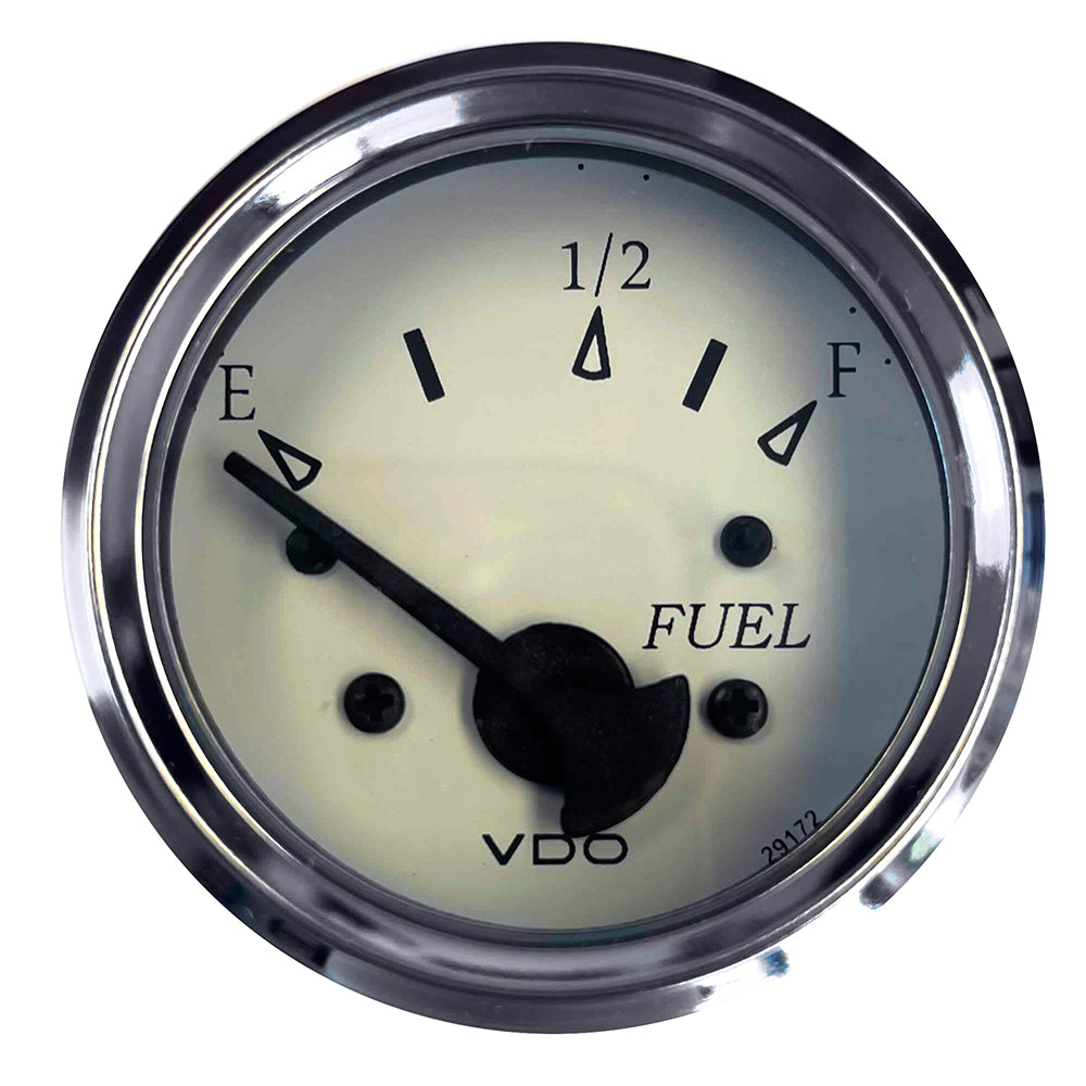 VDO Cockpit Marine 52MM (2-1/16") Fuel Level Gauge - White Dial/Chrome Bezel [301-15278] - Premium Gauges from VDO - Just $20.99! 