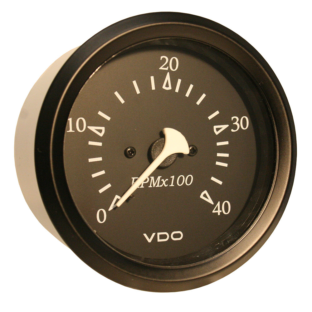 VDO Cockpit Marine 85MM (3-3/8") Diesel Tachometer - 4000 RPM - Black Dial/Bezel [333-11915] - Premium Gauges from VDO - Just $69.99! 