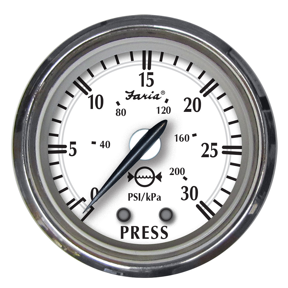 Faria Newport SS 2" Water Pressure Gauge Kit - 0 to 30 PSI [25008] - Premium Gauges from Faria Beede Instruments - Just $73.99! 