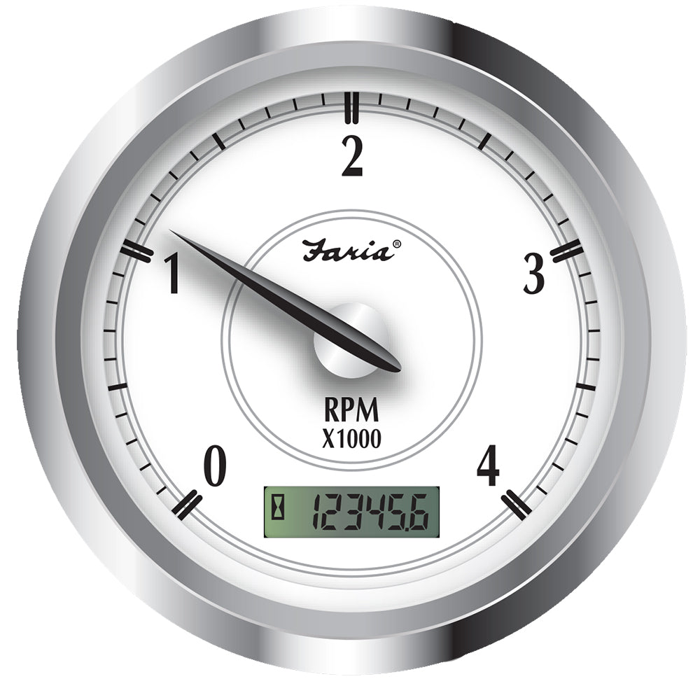 Faria Newport SS 4" Tachometer w/Hourmeter f/Diesel w/Magnetic Pick-Up - 4000 RPM [45006] - Premium Gauges from Faria Beede Instruments - Just $159.99! 