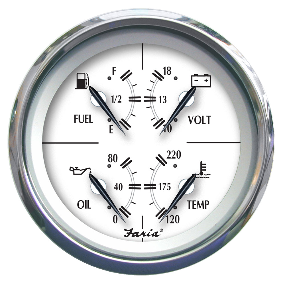 Faria Newport SS 4" Multifunction Gauge [45012] - Premium Gauges from Faria Beede Instruments - Just $116.99! 