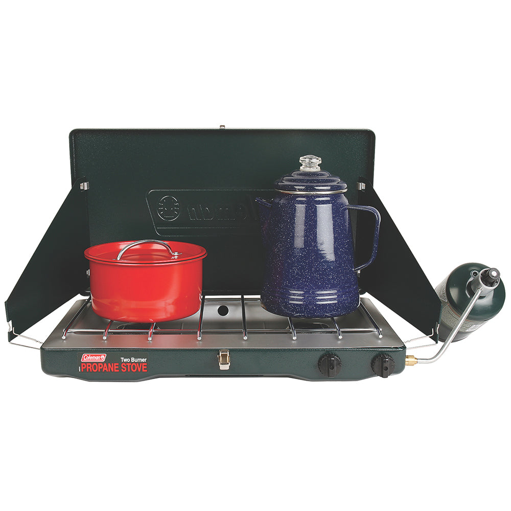 Coleman PerfectFlow 2-Burner Classic Stove - Propane [2000037883] - Premium Camping from Coleman - Just $74.99! 