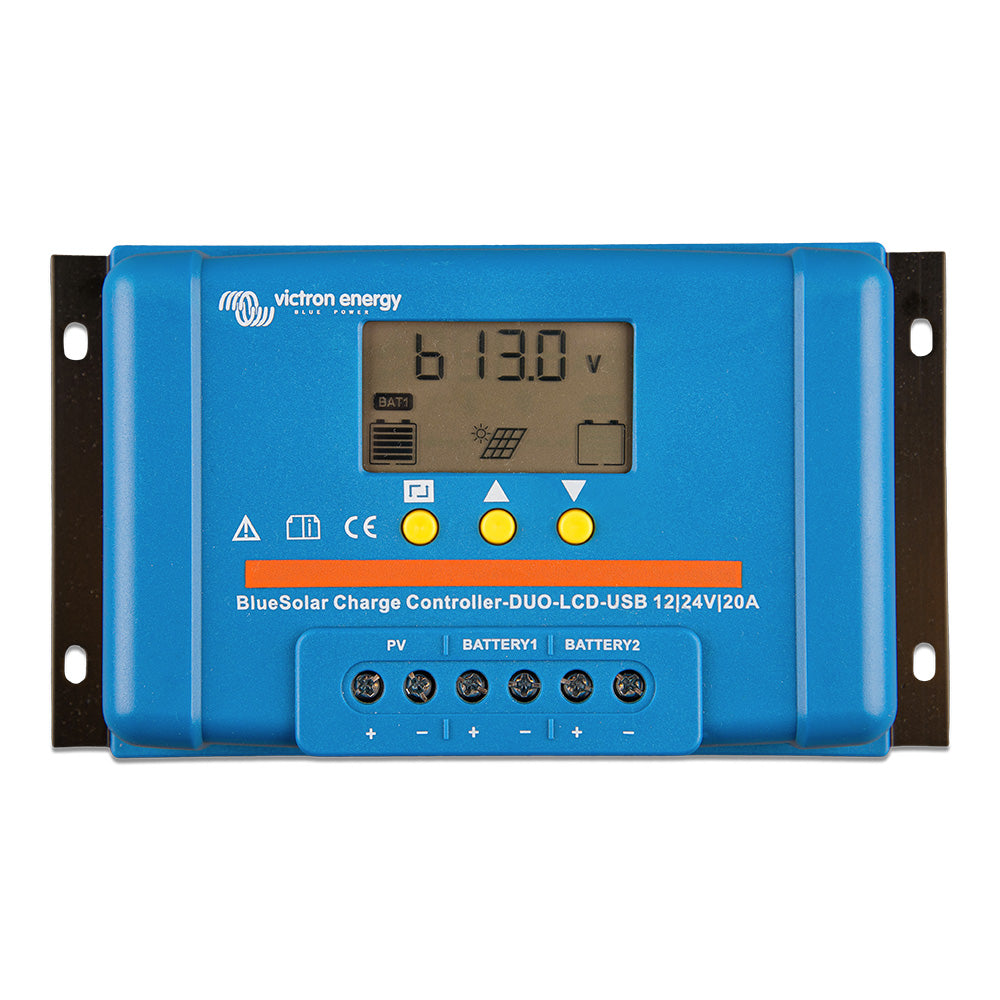 Victron BlueSolar PWM Charge Controller (DUO) LCD  USB Charge Control - 12/24VDC - 20A [SCC010020060] - Premium Battery Management from Victron Energy - Just $56.10! 