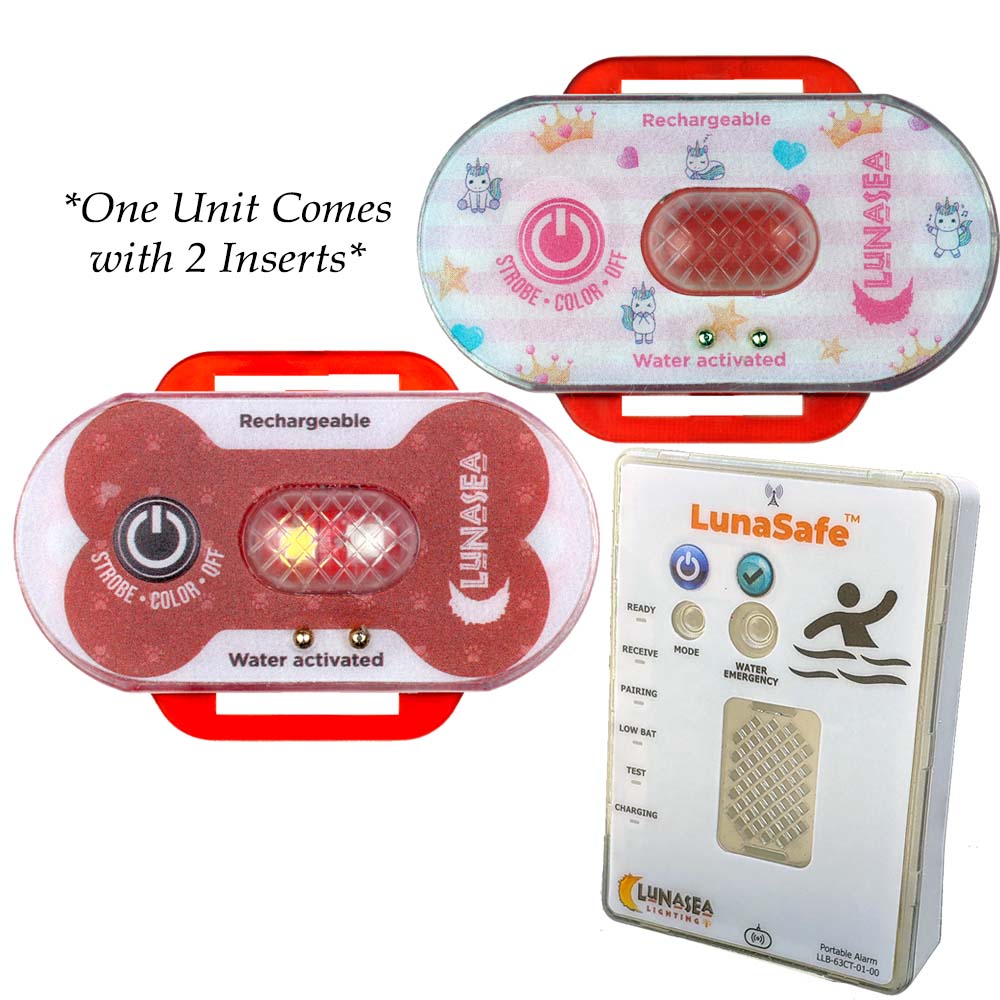 Lunasea Child/Pet Safety Water Activated Strobe Light w/RF Transmitter  Portable Audio/Visual Receiver - Red Case [LLB-63RB-E0-K1] - Premium Safety Lights from Lunasea Lighting - Just $128.99! 