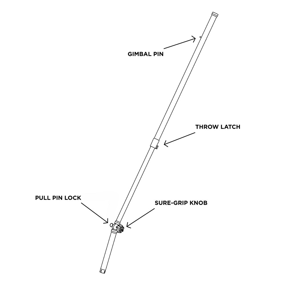 TACO ShadeFin Telescopic Rod Holder Mount [T10-3000-9] - Premium Biminis/Shades/Umbrellas from TACO Marine - Just $313.99! 