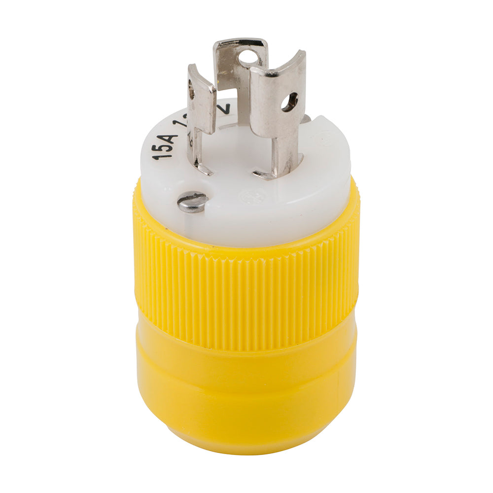 Marinco Locking Plug - 15A, 125V - Yellow [4721CR] - Premium Shore Power from Marinco - Just $16.99! 