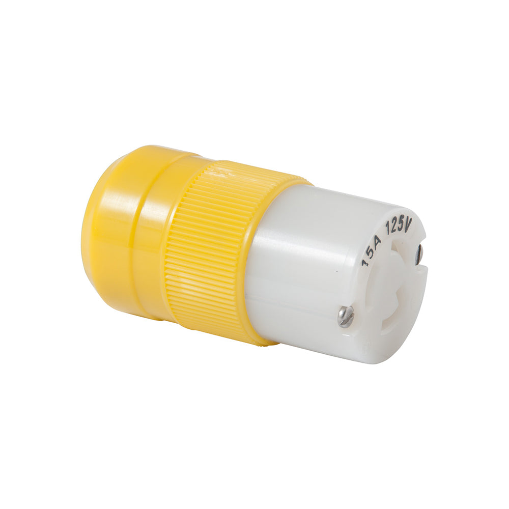 Marinco Locking Connector - 15A, 125V - Yellow [4731CR] - Premium Shore Power from Marinco - Just $28.99! 