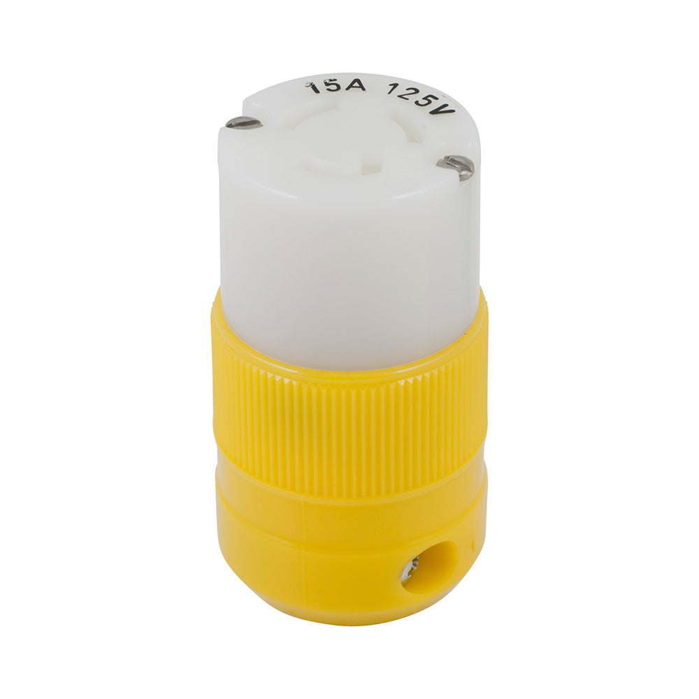 Marinco Locking Connector - 15A, 125V - Yellow [4731CR] - Premium Shore Power from Marinco - Just $28.99! 