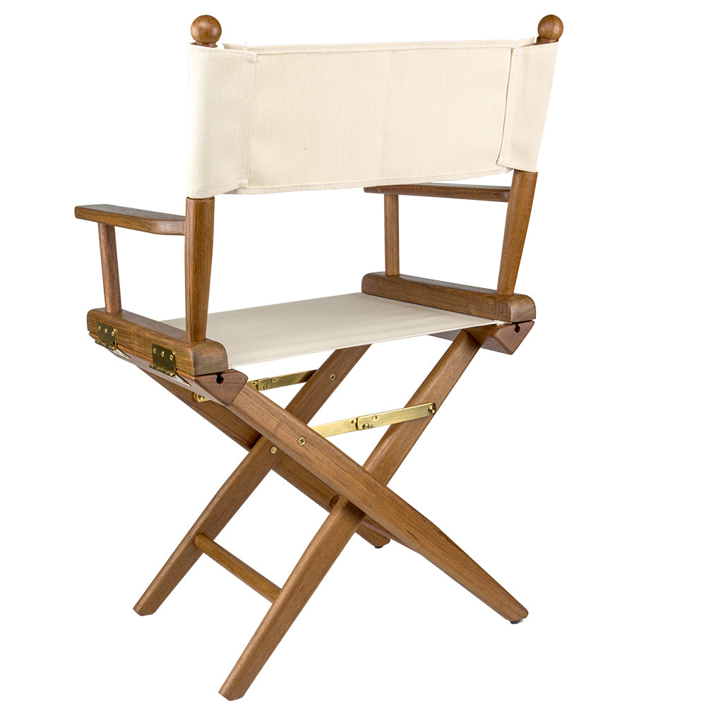 Whitecap Directors Chair w/Natural Seat Covers - Teak [60044] - Premium Teak from Whitecap - Just $376.99! 