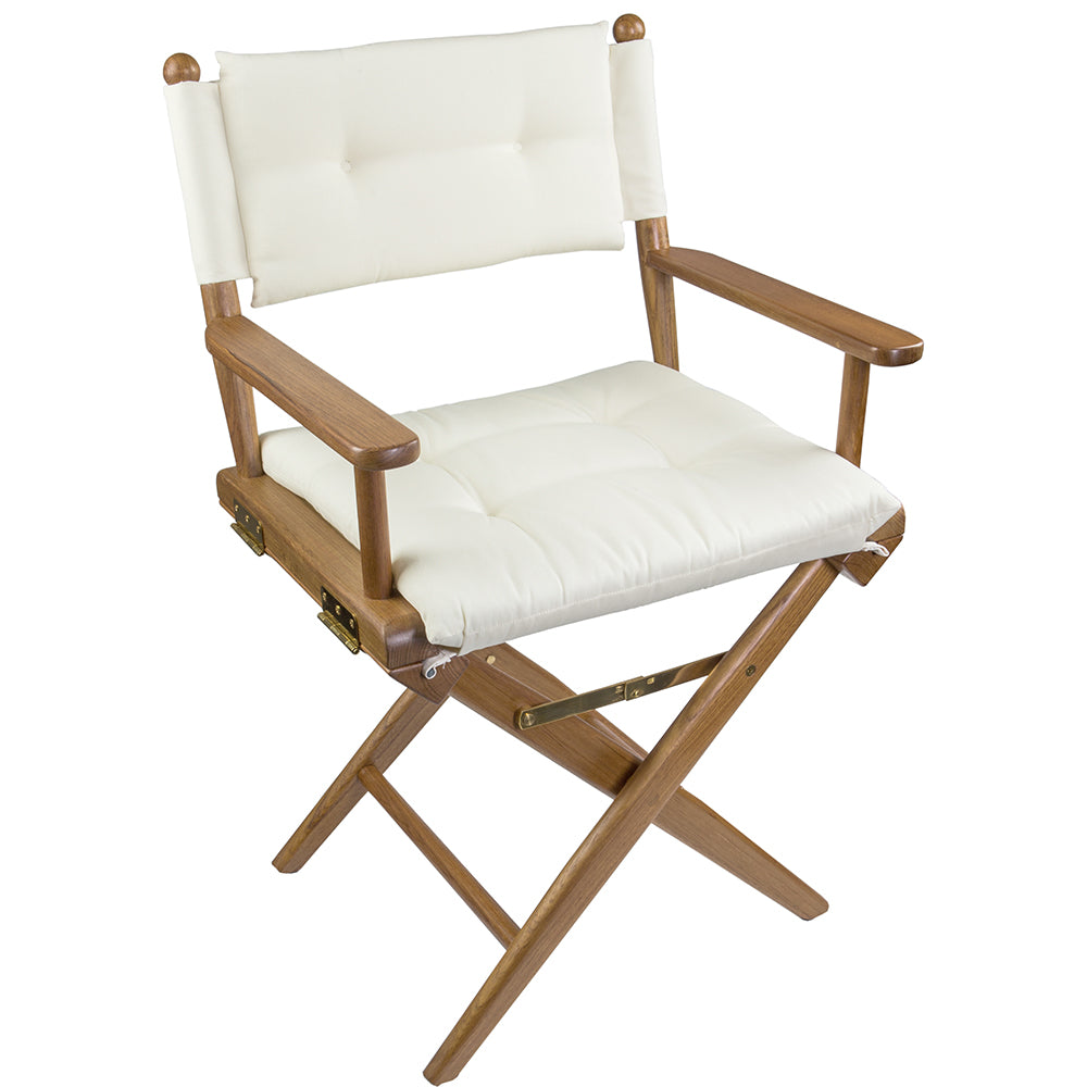 Whitecap Directors Chair w/Cream Cushion - Teak [61043] - Premium Teak from Whitecap - Just $448.99! 