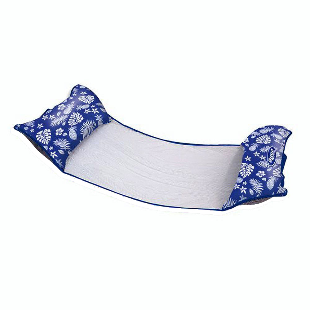 Aqua Leisure 4-In-1 Monterey Hammock Supreme XL 53" x 31.5" - Hibiscus Pineapple Royal Blue [APL18904S2] - Premium Floats from Aqua Leisure - Just $25.99! 