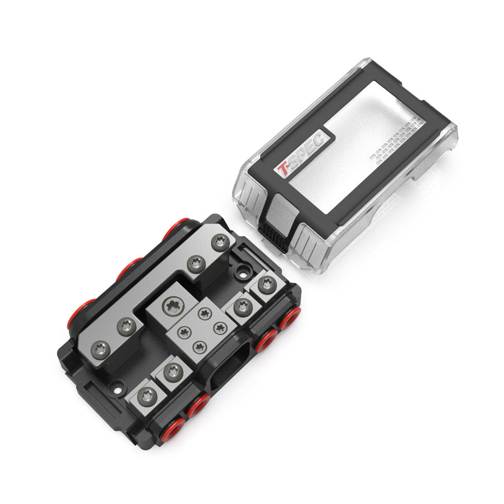 T-Spec VPNB4 MANL 4 Position All-In-One Distribution Block w/Cover [VPNB4] - Premium Busbars, Connectors & Insulators from T-Spec - Just $48.99! 