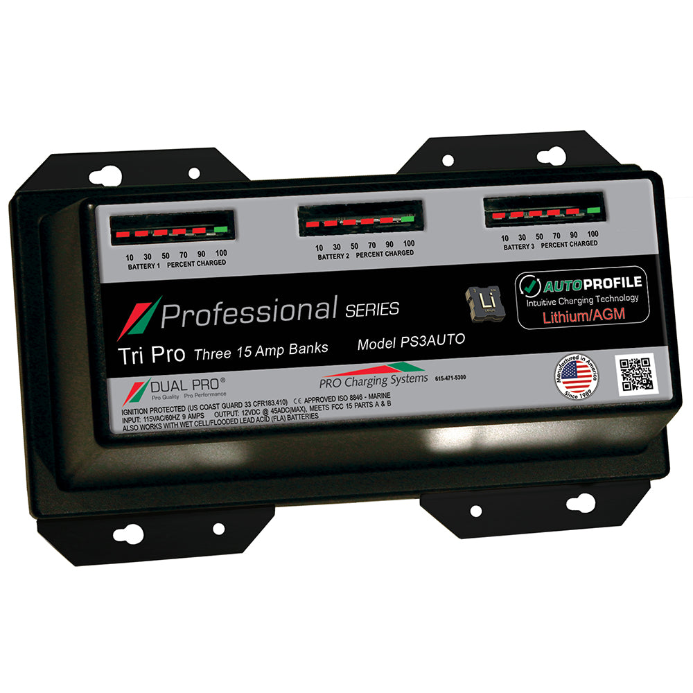 Dual Pro PS3 Auto 15A - 3-Bank Lithium/AGM Battery Charger [PS3AUTO] - Premium Battery Chargers from Dual Pro - Just $583.99! 