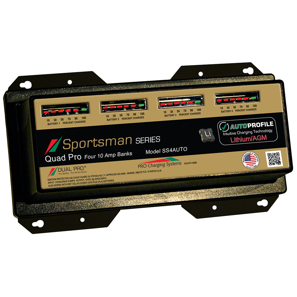 Dual Pro SS4 Auto 40A - 4-Bank Lithium/AGM Battery Charger [SS4AUTO] - Premium Battery Chargers from Dual Pro - Just $626.99! 