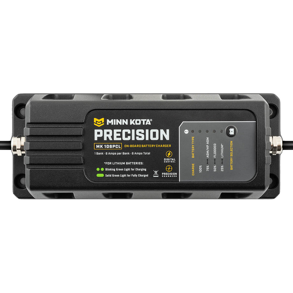 Minn Kota On-Board Precision Charger MK-106 PCL 1 Bank x 6 AMP LI Optimized Charger [1831061] - Premium Battery Chargers from Minn Kota - Just $103.99! 