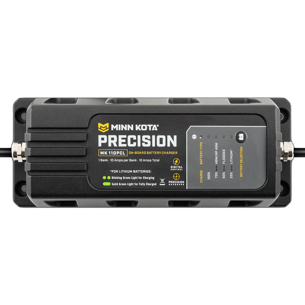 Minn Kota On-Board Precision Charger MK-110 PCL 1 Bank x 10 AMP LI Optimized Charger [1831101] - Premium Battery Chargers from Minn Kota - Just $127.99! 