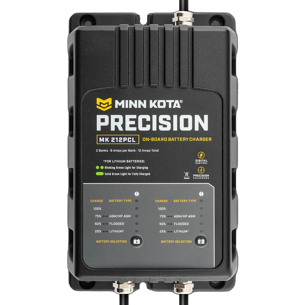 Minn Kota On-Board Precision Charger MK-212 PCL 2 Bank x 6 AMP LI Optimized Charger [1832121] - Premium Battery Chargers from Minn Kota - Just $175.99! 