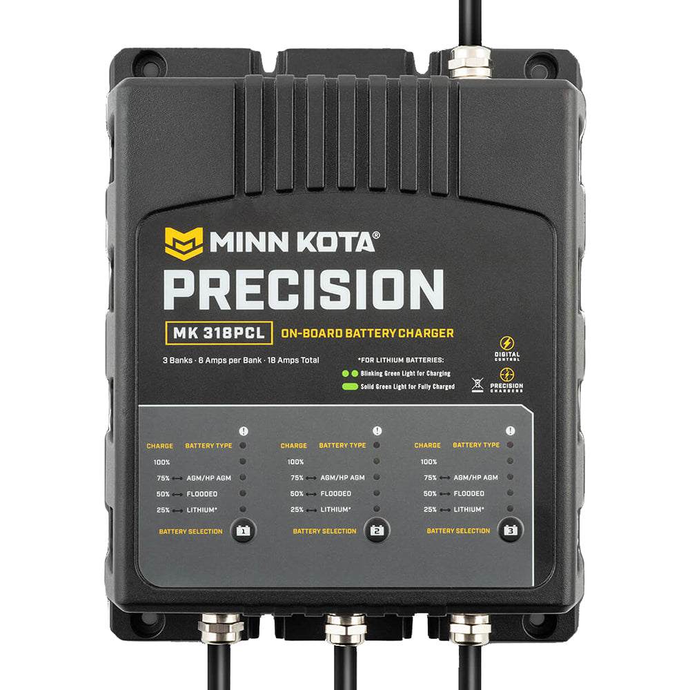 Minn Kota On-Board Precision Charger MK-318 PCL 3 Bank x 6 AMP LI Optimized Charger [1833181] - Premium Battery Chargers from Minn Kota - Just $239.99! 