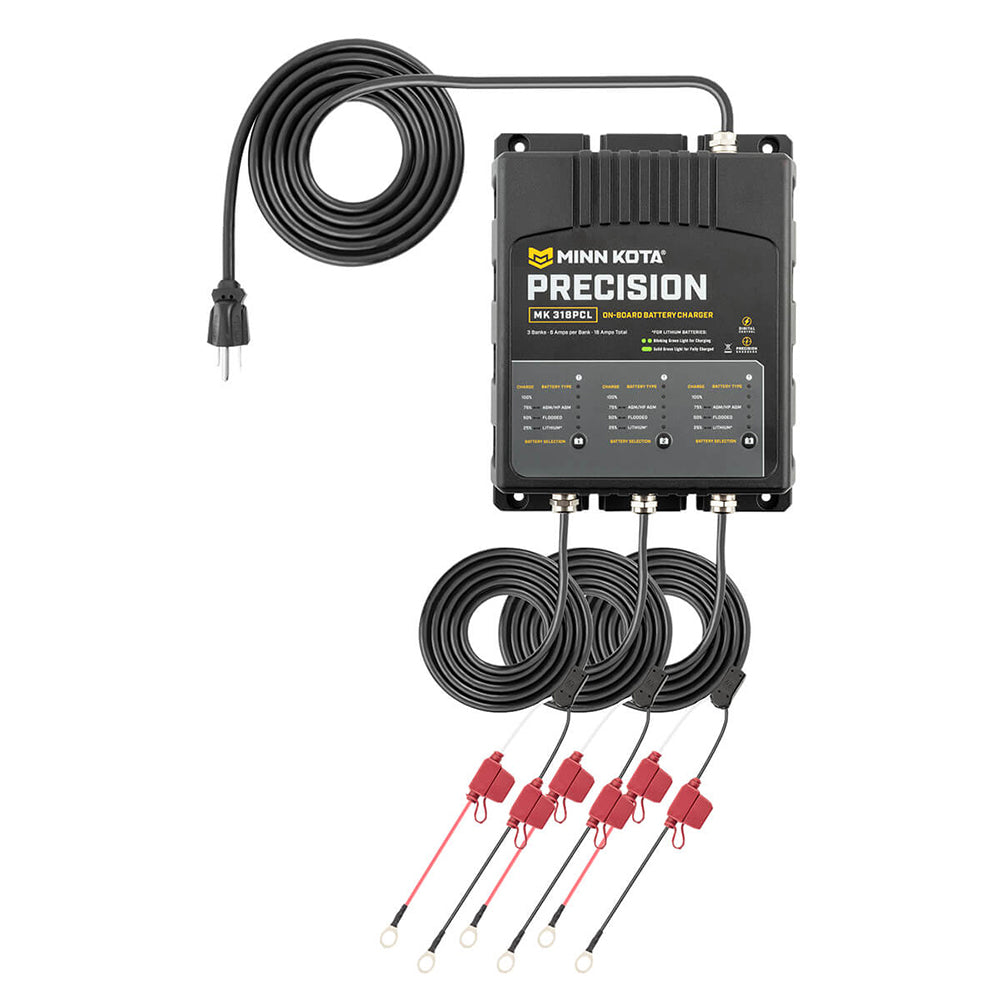 Minn Kota On-Board Precision Charger MK-318 PCL 3 Bank x 6 AMP LI Optimized Charger [1833181] - Premium Battery Chargers from Minn Kota - Just $239.99! 