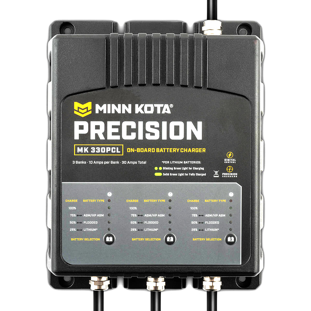 Minn Kota On-Board Precision Charger MK-330 PCL 3 Bank x 10 AMP LI Optimized Charger [1833301] - Premium Battery Chargers from Minn Kota - Just $306.99! 