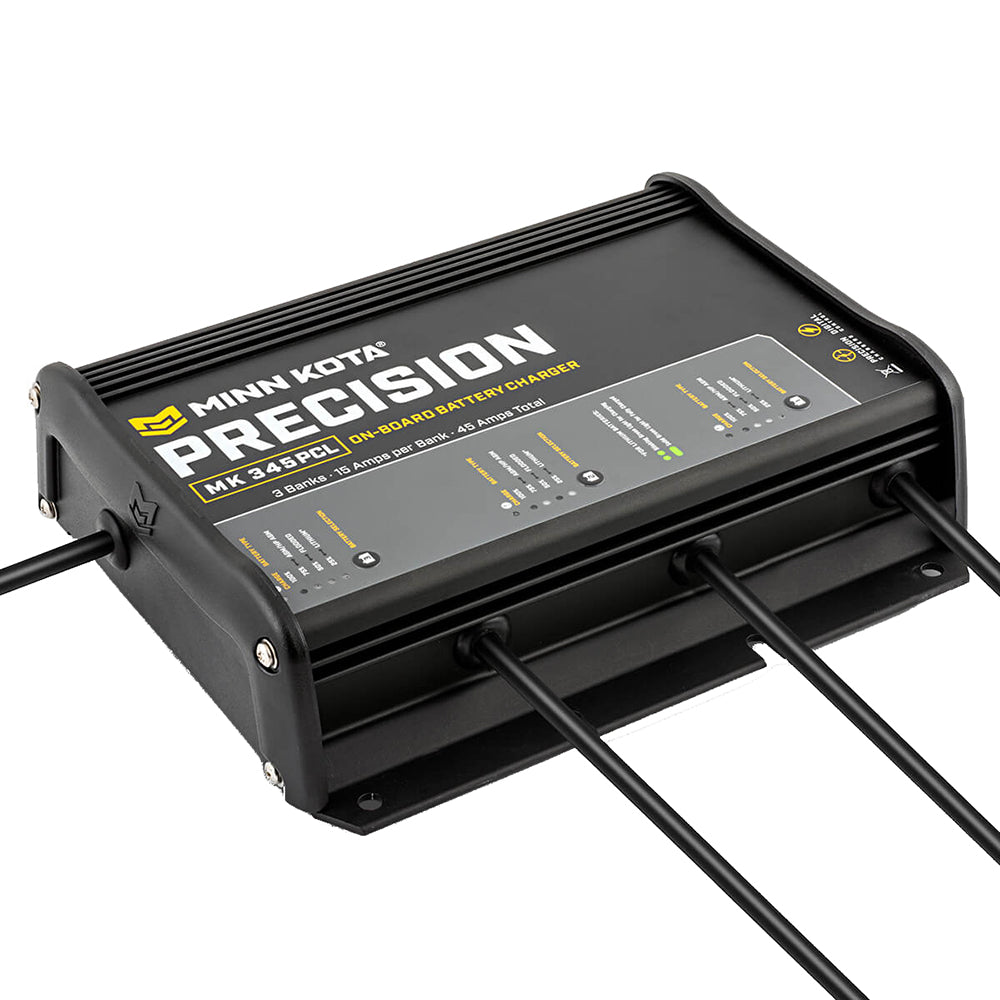 Minn Kota On-Board Precision Charger MK-345 PCL 3 Bank x 15 AMP Lithium Optimized Charger [1833452] - Premium Battery Chargers from Minn Kota - Just $345.99! 