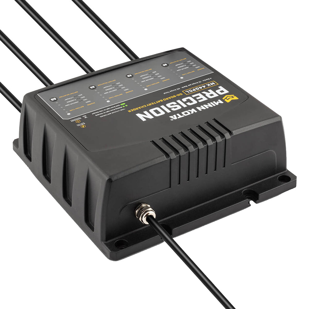 Minn Kota On-Board Precision Charger MK-440 PCL 4 Bank x 10 AMP LI Optimized Charger [1834401] - Premium Battery Chargers from Minn Kota - Just $406.99! 