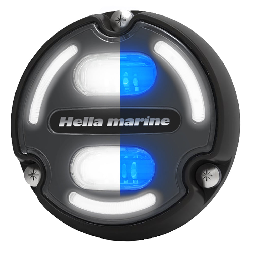 Hella Marine Apelo A2 Blue White Underwater Light - 3000 Lumens - Black Housing - Charcoal Lens w/Edge Light [016147-001] - Premium Underwater Lighting from Hella Marine - Just $200.99! 