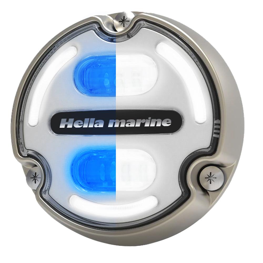 Hella Marine Apelo A2 Blue White Underwater Light - 3000 Lumens - Bronze Housing - White Lens w/Edge Light [016147-101] - Premium Underwater Lighting from Hella Marine - Just $276.99! 