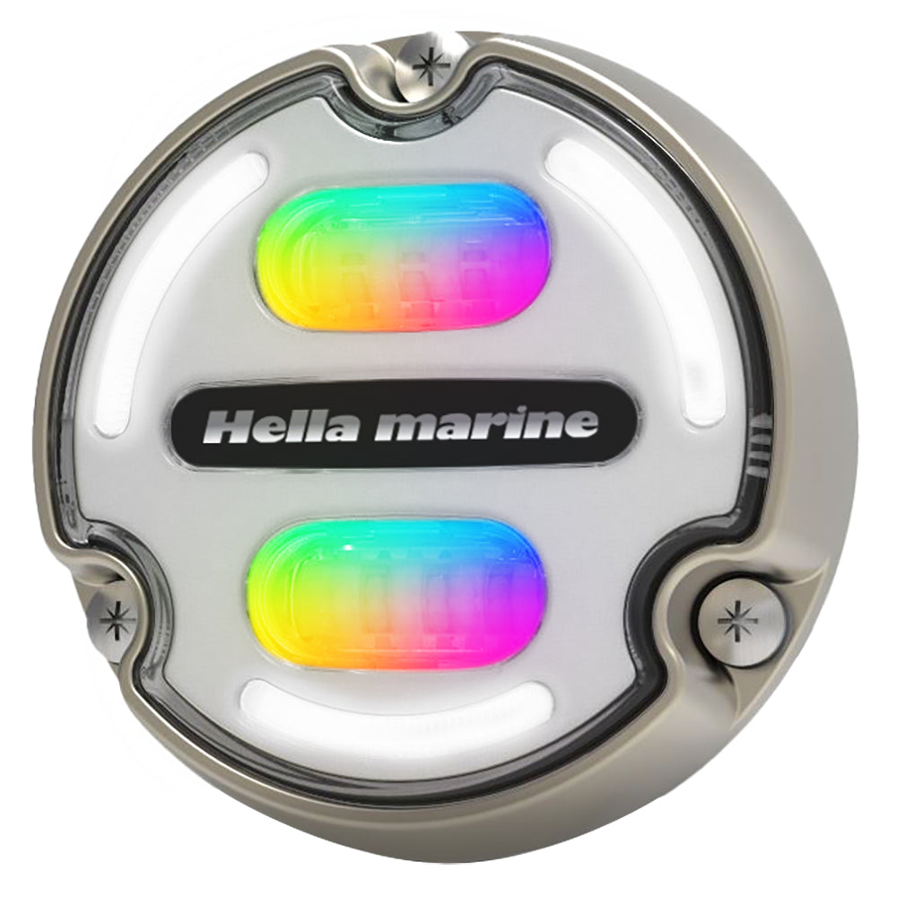 Hella Marine Apelo A2 RGB Underwater Light - 3000 Lumens - Bronze Housing - White Lens w/Edge Light [016148-101] - Premium Underwater Lighting from Hella Marine - Just $324.99! 