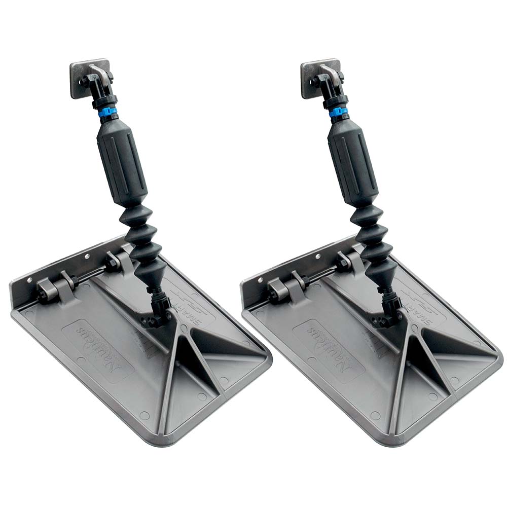 Nauticus SX 9.5 x 10 Smart Tabs 13-15 Boats w/30lb Actuators - 30-40HP - Gunmetal Grey [SXG9510-30] - Premium Trim Tabs from Nauticus - Just $126.99! 