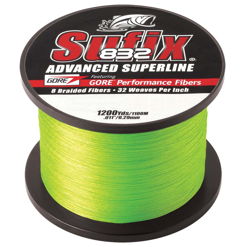 Sufix 832 Advanced Superline Braid - 10lb - Neon Lime - 1200 yds [660-310L] - Premium Lines & Leaders from Sufix - Just $103.99! 