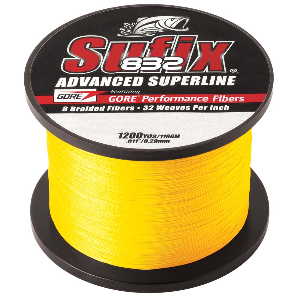 Sufix 832 Advanced Superline Braid - 10lb - Hi-Vis Yellow - 1200 yds [660-310Y] - Premium Lines & Leaders from Sufix - Just $103.99! 