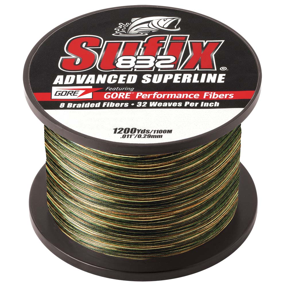 Sufix 832 Advanced Superline Braid - 15lb - Camo - 1200 yds [660-315CA] - Premium Lines & Leaders from Sufix - Just $103.99! 