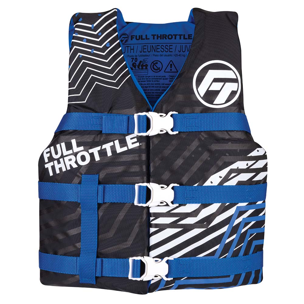 Full Throttle Youth Nylon Life Jacket - Blue/Black [112200-500-002-22] - Premium Life Vests from Full Throttle - Just $26.99! 