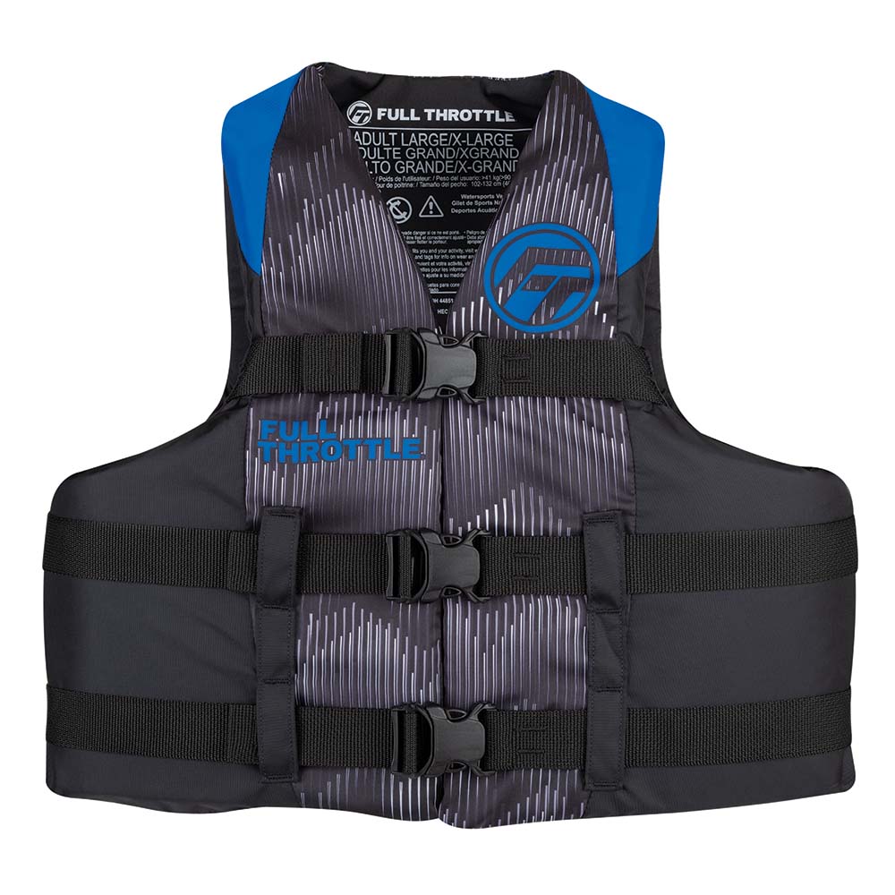 Full Throttle Adult Nylon Life Jacket - S/M - Blue/Black [112200-500-030-22] - Premium Life Vests from Full Throttle - Just $28.99! 