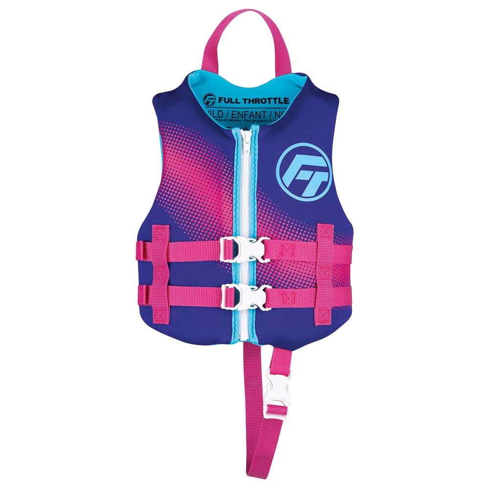 Full Throttle Child Rapid-Dry Life Jacket -Purple [142100-600-001-22] - Premium Life Vests from Full Throttle - Just $41.99! 