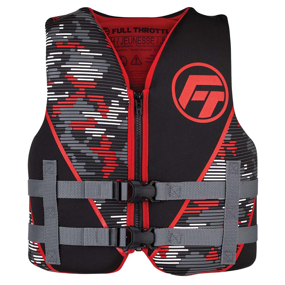 Full Throttle Youth Rapid-Dry Life Jacket - Red/Black [142100-100-002-22] - Premium Life Vests from Full Throttle - Just $35.99! 