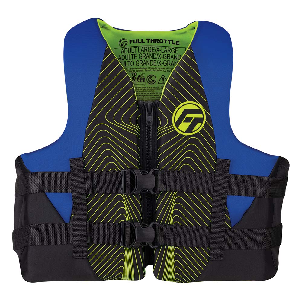 Full Throttle Adult Rapid-Dry Life Jacket - S/M - Blue/Black [142100-500-030-22] - Premium Life Vests from Full Throttle - Just $48.99! 