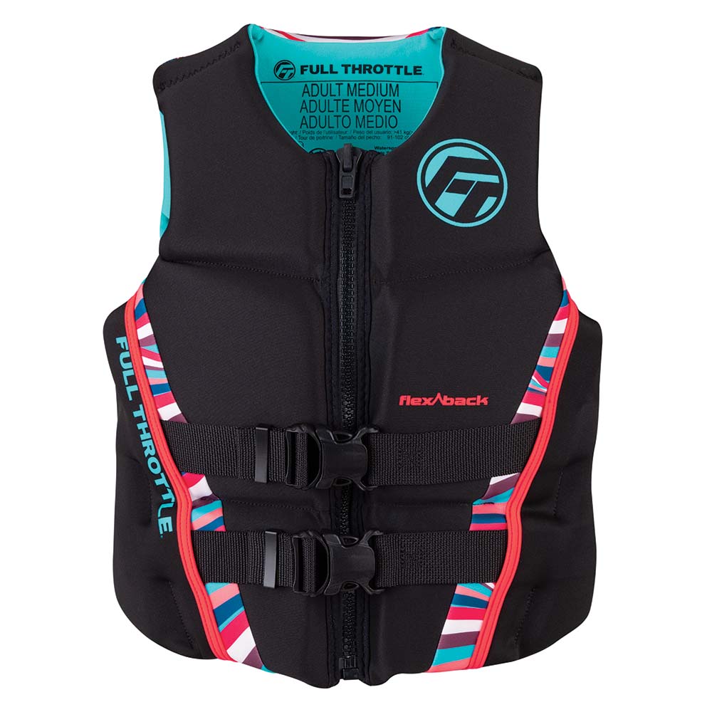 Full Throttle Womens Rapid-Dry Flex-Back Life Jacket - Womens XS - Pink/Black [142500-105-810-22] - Premium Life Vests from Full Throttle - Just $67.99! 