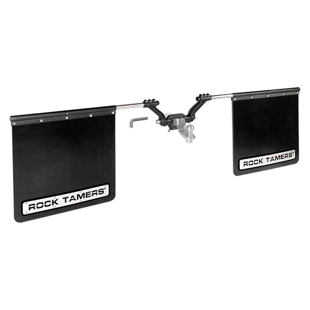 ROCK TAMERS 2" Hub Mudflap System - Matte Black/Stainless [00108] - Premium Hitches & Accessories from ROCK TAMERS - Just $389.99! 